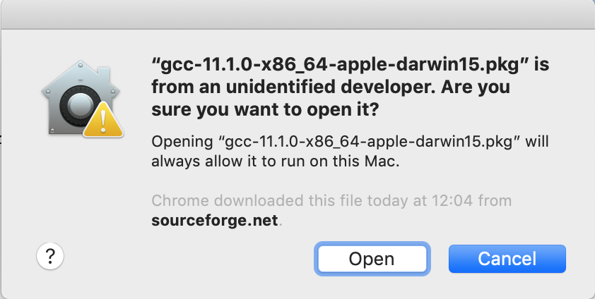 warning unidentified developer